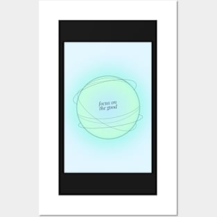 Positive Affirmation Blue Aura Energy Gradient Posters and Art